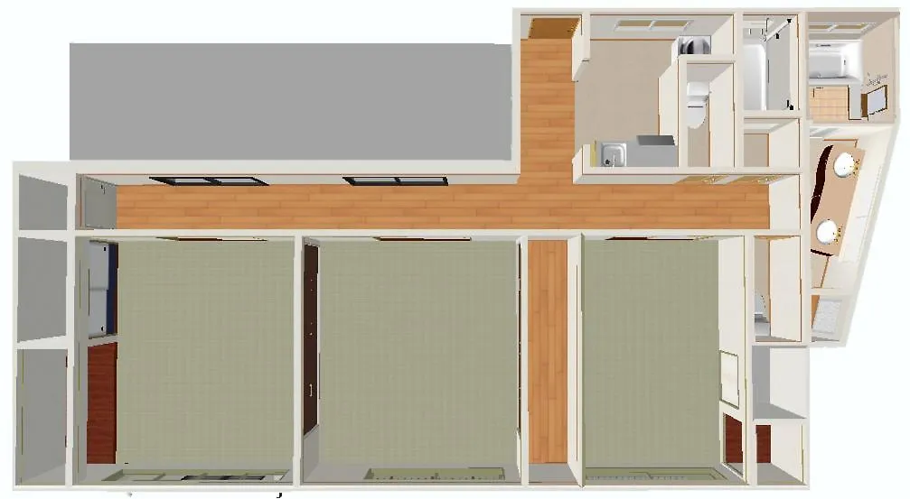 Apartment 大吉屋2号館 ワンフロア110平方メートル超大テラス貸し切り 縁 Japan